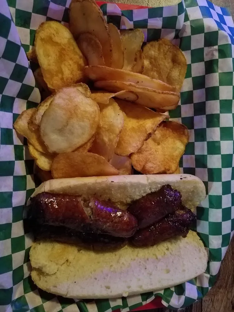 Sausage Peppers and Onions with Chips